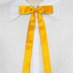 Allegra K Adjustable Self Tie Bowtie Bowknot For Women Men Solid Color Light Purple