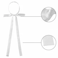 Allegra K Adjustable Self Tie Bowtie Bowknot For Women Men Solid Color Light Purple