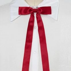Allegra K Accessories Women's Pre-Tied Adjustable String Bow Tie Solid Color Uniform Bowties