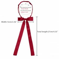 Allegra K Accessories Women's Pre-Tied Adjustable String Bow Tie Solid Color Uniform Bowties