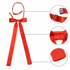 Allegra K Accessories Women's Pre-Tied Adjustable String Bow Tie Solid Color Uniform Bowties