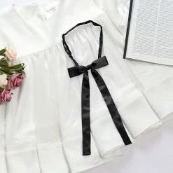 Allegra K Accessories Women's Pre-Tied Adjustable String Bow Tie Solid Color Uniform Bowties