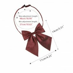 Allegra K Accessories Dots Pre-Tied Bowknot Bow Tie For Women Men Bowtie Adjustable Strap