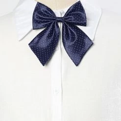 Allegra K Accessories Dots Pre-Tied Bowknot Bow Tie For Women Men Bowtie Adjustable Strap