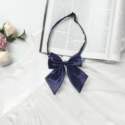 Allegra K Accessories Dots Pre-Tied Bowknot Bow Tie For Women Men Bowtie Adjustable Strap