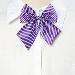 Allegra K Women's Pre-Tied Bowknot Bow Tie Striped Uniform Adjustable Bowtie Cosplay Costume Accessories