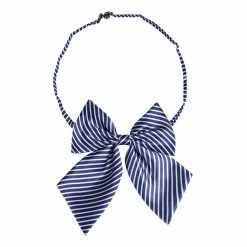 Allegra K Women's Pre-Tied Bowknot Bow Tie Striped Uniform Adjustable Bowtie Cosplay Costume Accessories