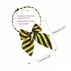 Allegra K Women's Pre-Tied Bowknot Bow Tie Striped Uniform Adjustable Bowtie Cosplay Costume Accessories