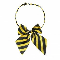 Allegra K Women's Pre-Tied Bowknot Bow Tie Striped Uniform Adjustable Bowtie Cosplay Costume Accessories