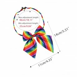 Allegra K Women's Pre-Tied Bowknot Bow Tie Striped Uniform Adjustable Bowtie Cosplay Costume Accessories