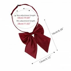Allegra K Accessories Adjustable Solid Color Pre-tied Bowknot Uniform Bow Tie For Women Men Costume Accessory