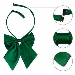 Allegra K Accessories Adjustable Solid Color Pre-tied Bowknot Uniform Bow Tie For Women Men Costume Accessory