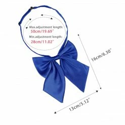 Allegra K Accessories Adjustable Solid Color Pre-tied Bowknot Uniform Bow Tie For Women Men Costume Accessory