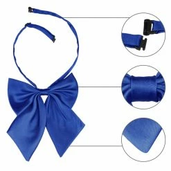 Allegra K Accessories Adjustable Solid Color Pre-tied Bowknot Uniform Bow Tie For Women Men Costume Accessory