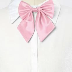 Allegra K Accessories Adjustable Solid Color Pre-tied Bowknot Uniform Bow Tie For Women Men Costume Accessory