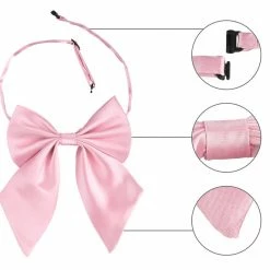 Allegra K Accessories Adjustable Solid Color Pre-tied Bowknot Uniform Bow Tie For Women Men Costume Accessory