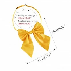 Allegra K Accessories Adjustable Solid Color Uniform Pre-tied Bowknot Halter Neck Bow Tie For Women