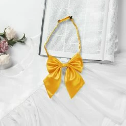 Allegra K Accessories Adjustable Solid Color Uniform Pre-tied Bowknot Halter Neck Bow Tie For Women