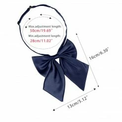 Allegra K Accessories Adjustable Solid Color Pre-tied Bowknot Uniform Bow Tie For Women Men Costume Accessory