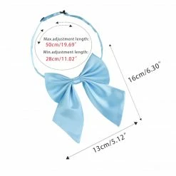 Allegra K Accessories Adjustable Solid Color Uniform Pre-tied Bowknot Halter Neck Bow Tie For Women