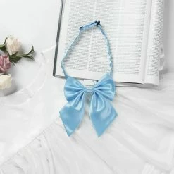 Allegra K Accessories Adjustable Solid Color Uniform Pre-tied Bowknot Halter Neck Bow Tie For Women