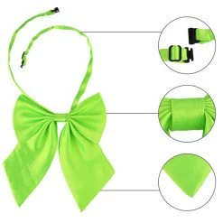 Allegra K Accessories Adjustable Solid Color Uniform Pre-tied Bowknot Halter Neck Bow Tie For Women