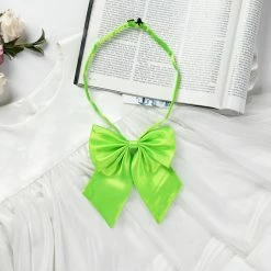 Allegra K Accessories Adjustable Solid Color Uniform Pre-tied Bowknot Halter Neck Bow Tie For Women
