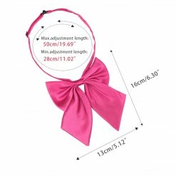 Allegra K Accessories Adjustable Solid Color Uniform Pre-tied Bowknot Halter Neck Bow Tie For Women