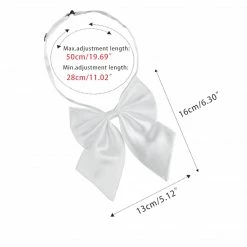 Allegra K Accessories Adjustable Solid Color Uniform Pre-tied Bowknot Halter Neck Bow Tie For Women