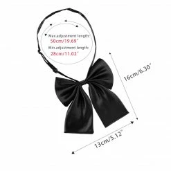 Allegra K Accessories Pre-Tied Bowknot Bow Tie For Women Adjustable Strap Bowtie Solid Color