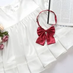 Allegra K Accessories Pre-Tied Bowknot Bow Tie For Women Adjustable Strap Bowtie Solid Color