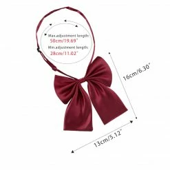 Allegra K Accessories Pre-Tied Bowknot Bow Tie For Women Adjustable Strap Bowtie Solid Color
