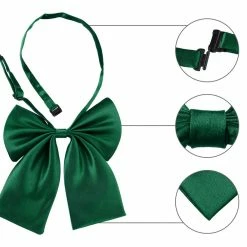 Allegra K Accessories Pre-Tied Bowknot Bow Tie For Women Adjustable Strap Bowtie Solid Color