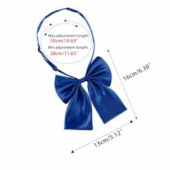 Allegra K Accessories Pre-Tied Bowknot Bow Tie For Women Adjustable Strap Bowtie Solid Color