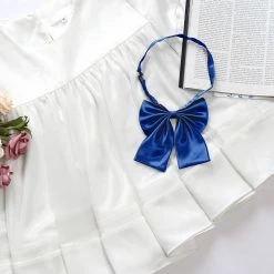 Allegra K Accessories Pre-Tied Bowknot Bow Tie For Women Adjustable Strap Bowtie Solid Color