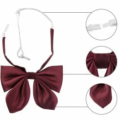 Allegra K Accessories Women‘s Pre-tied Solid Color Bowknot Bowties School Uniform Bow Tie