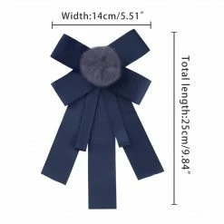 Allegra K Womens Pre-tied Bow Tie Brooch Pin Bowknot Neckties Solid Color Elegant