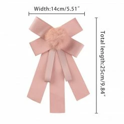 Allegra K Womens Pre-tied Bow Tie Brooch Pin Bowknot Neckties Solid Color Elegant