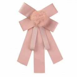 Allegra K Womens Pre-tied Bow Tie Brooch Pin Bowknot Neckties Solid Color Elegant