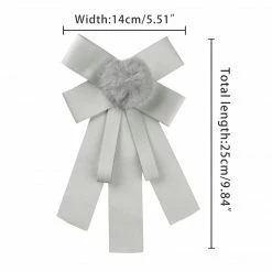 Allegra K Womens Pre-tied Bow Tie Brooch Pin Bowknot Neckties Solid Color Elegant