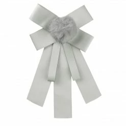 Allegra K Womens Pre-tied Bow Tie Brooch Pin Bowknot Neckties Solid Color Elegant