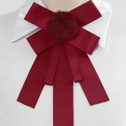 Allegra K Womens Pre-tied Bow Tie Brooch Pin Bowknot Neckties Solid Color Elegant