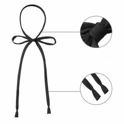 Allegra K Accessories Solid Color Bowtie Bowknot For Women Men Self Tie Bow Ties Adjustable