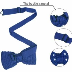 Allegra K Men's Pre-tied Polka Dots Bowties Adjustable Strap Knitted Bow Tie Accessories