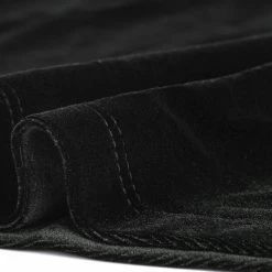 Allegra K Women's Contrast Color Half Placket Long Sleeve Fit And Flare Dress