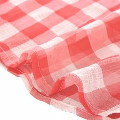 Allegra K Women's Checkered Plaid V-Neck Button Flutter Sleeve Mini Dress