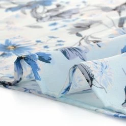 Allegra K Women's Tie V Neck Casual Boho Ruffled 3/4 Sleeve Floral Blouse Tops