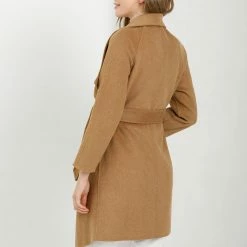 Allegra K Women's Elegant Shawl Collar Lapel Long Sleeve Belted Winter Wrap Coat With Pockets 41 Allegra K Women's Elegant Shawl Collar Lapel Long Sleeve Belted Winter Wrap Coat With Pockets