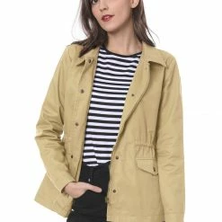 Allegra K Cotton Lightweight Utility Jacket