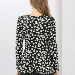 Allegra K 6507 Ladies Long Sleeves Scoop Neck Leopard Prints Peplum Shirt Women 74 Allegra K 6507 Ladies Long Sleeves Scoop Neck Leopard Prints Peplum Shirt Women